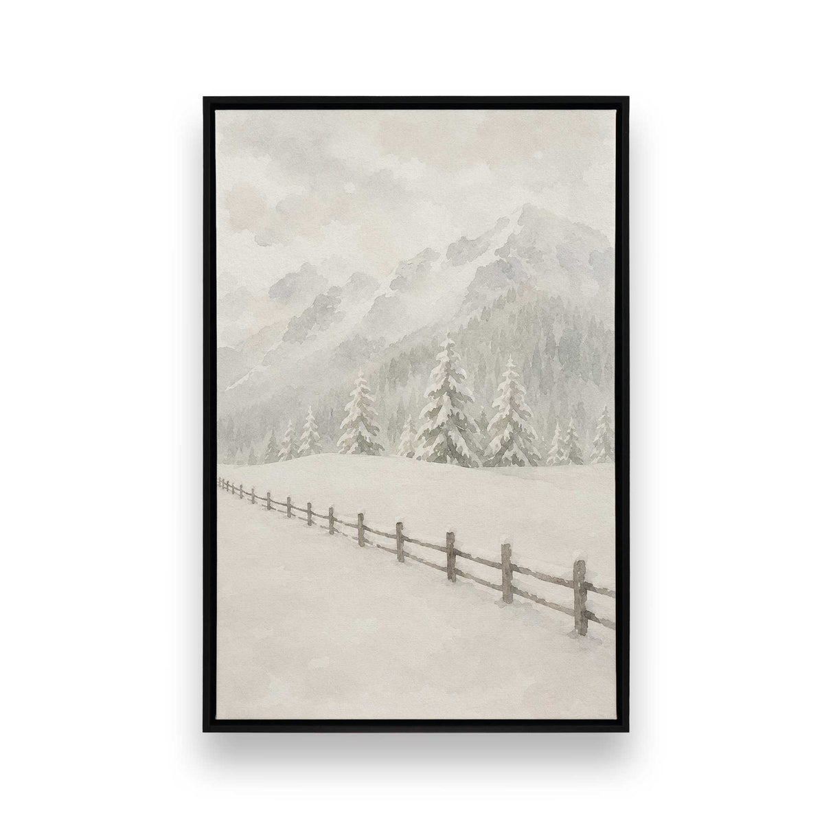 Snowed in Somewhere Duo, Set of 4 Canvas Prints