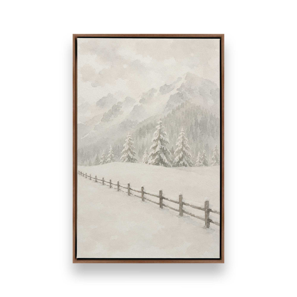 Snowed in Somewhere Duo, Set of 4 Canvas Prints