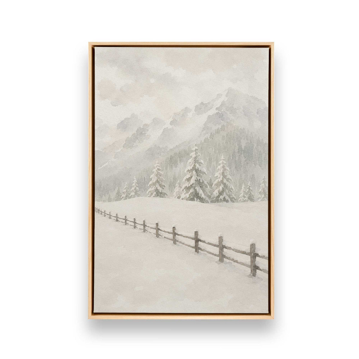 Snowed in Somewhere Duo, Set of 4 Canvas Prints