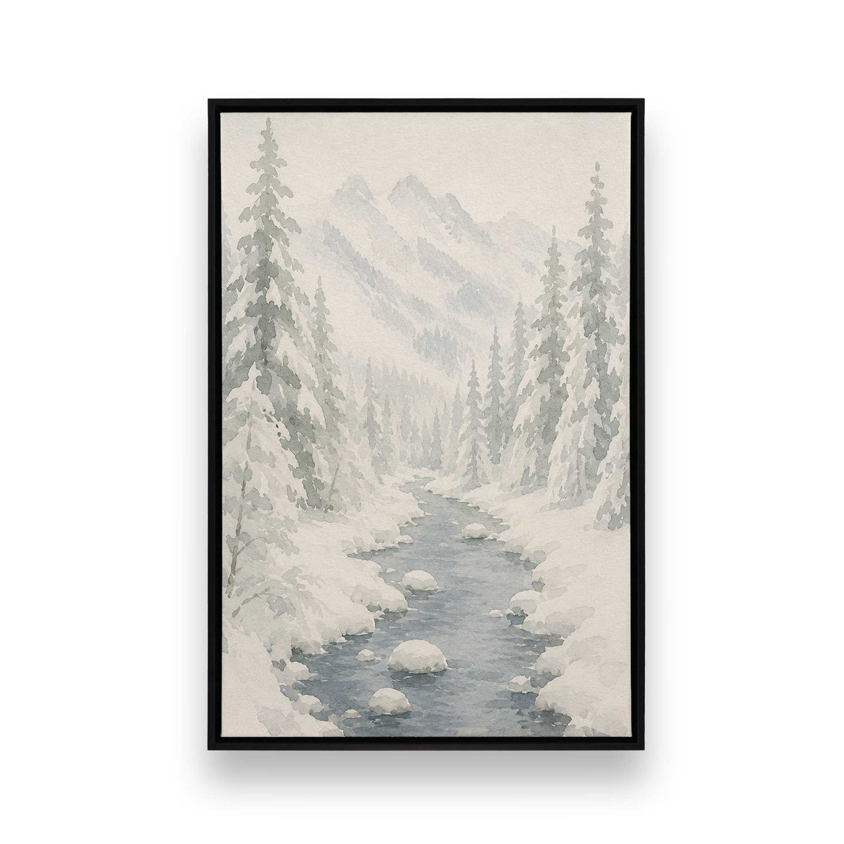 Snowed in Somewhere Duo, Set of 4 Canvas Prints