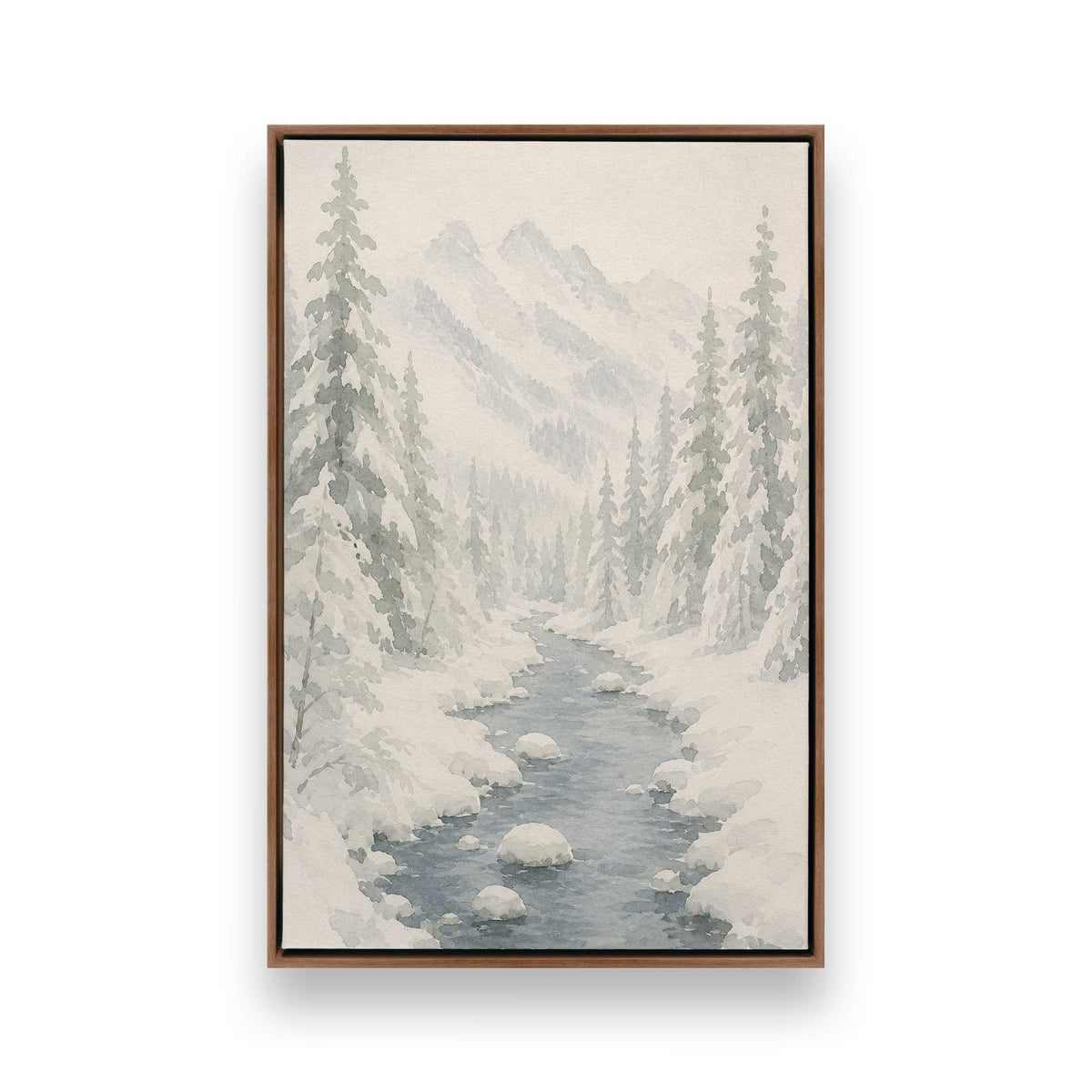 Snowed in Somewhere Duo, Set of 4 Canvas Prints