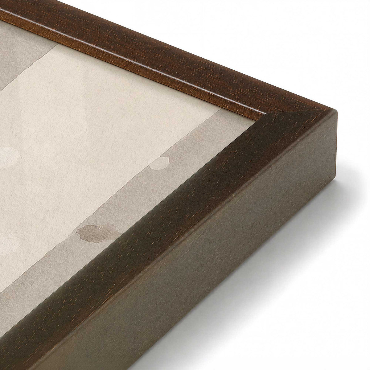 [Color:Brown], Picture of art in a Brown frame at an angle