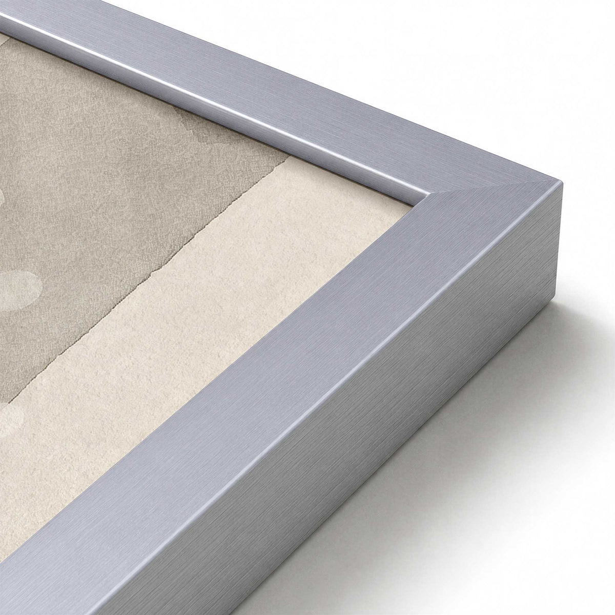 [Color:Polished Chrome], Picture of art in a Polished Chrome frame at an angle