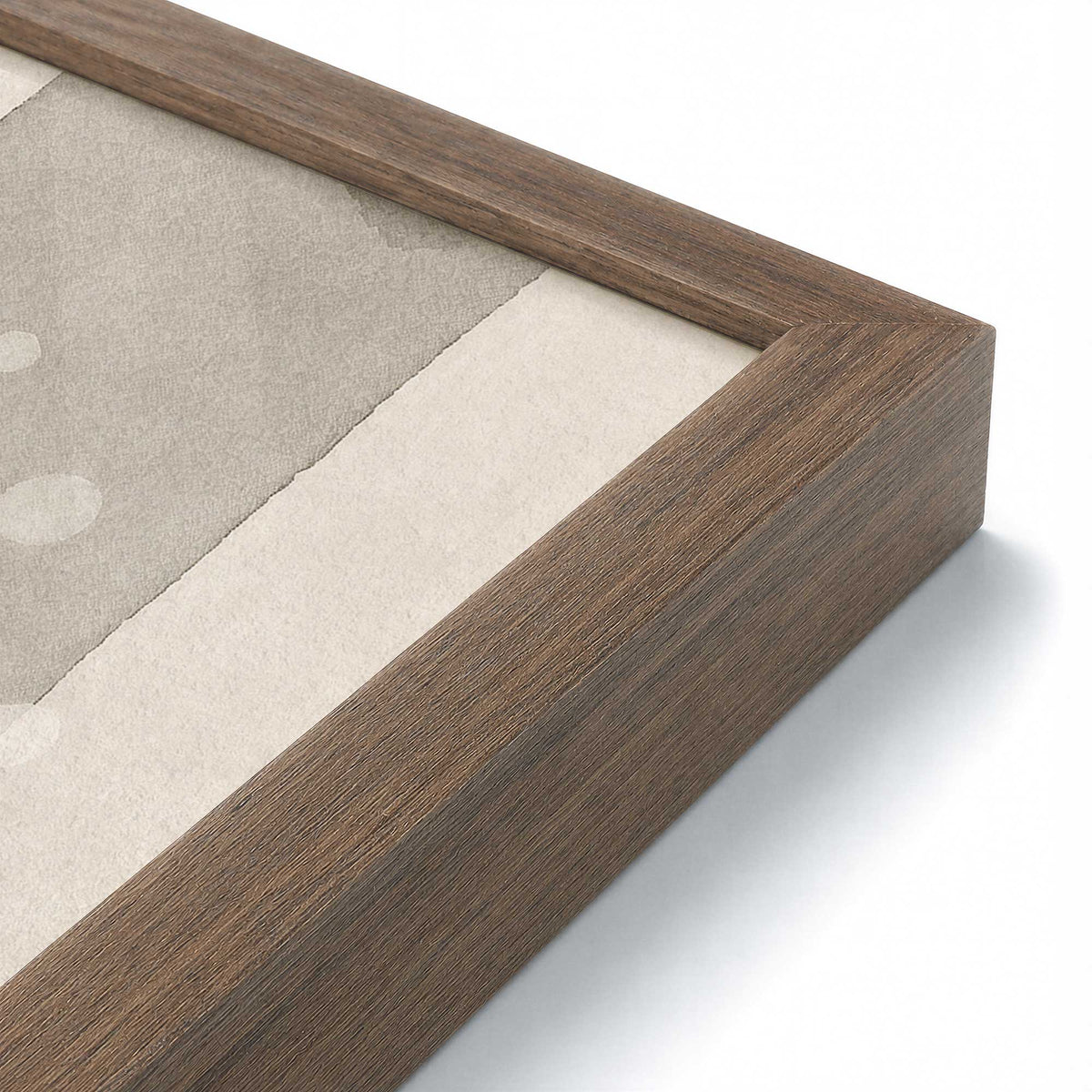 [Color:Walnut], Picture of art in a Walnut frame at an angle