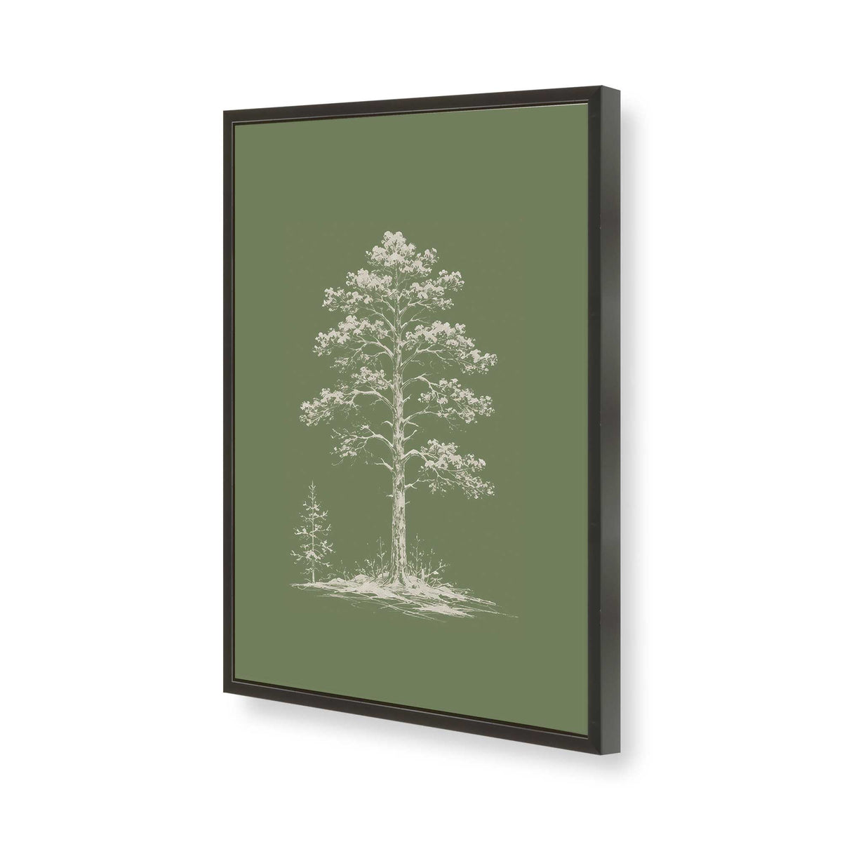 [Color:Satin Black], Picture of art in a Satin Black frame of the corner