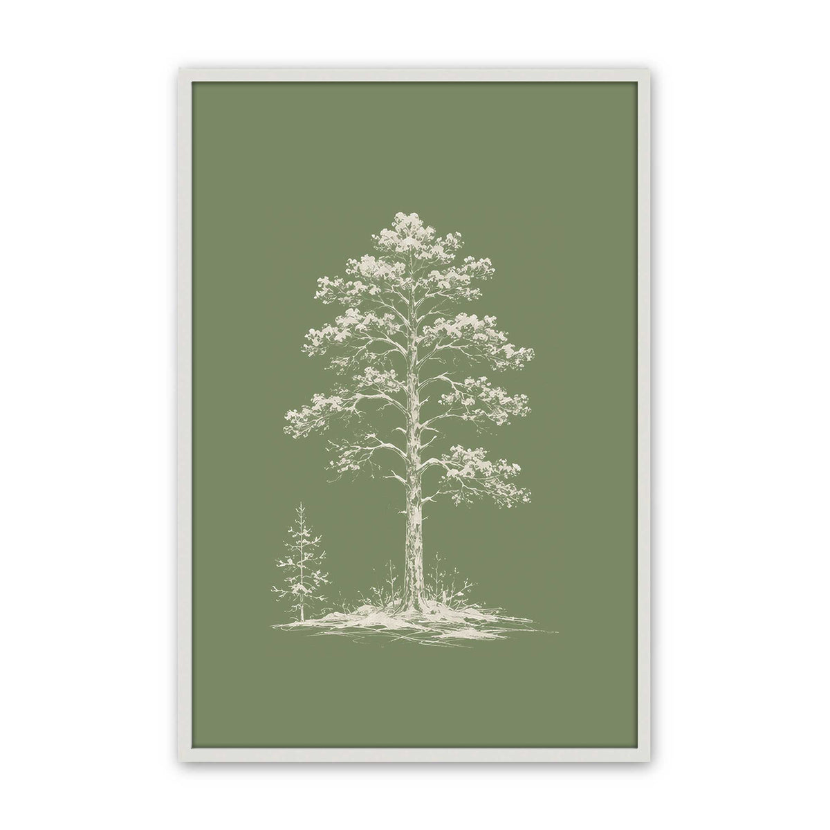 [Color:Opaque White], Picture of art in an Opaque White frame