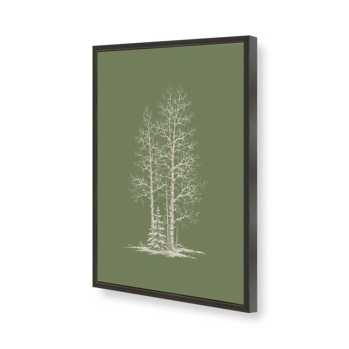 [Color:Satin Black], Picture of art in a Satin Black frame of the corner