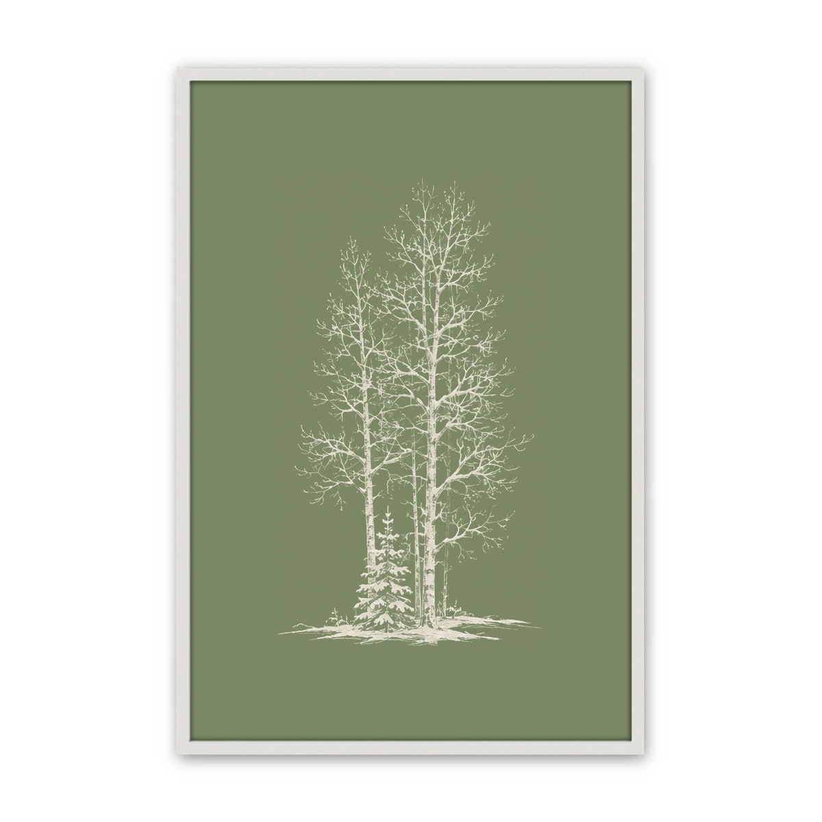 [Color:Opaque White], Picture of art in a Opaque White frame