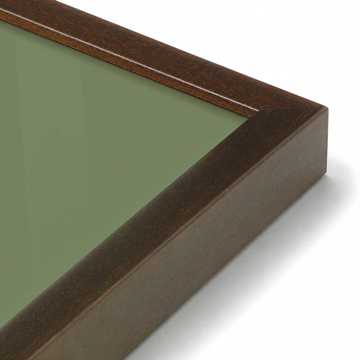 [Color:Brown], Picture of art in a Brown frame at an angle