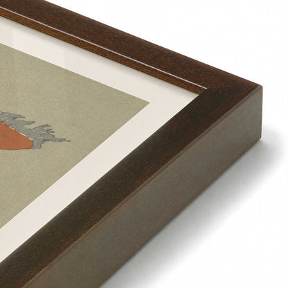 [Color:Brown], Picture of art in a Brown frame at an angle