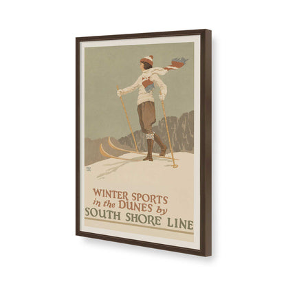 [Color:Brown], Picture of art in a Brown frame of the corner