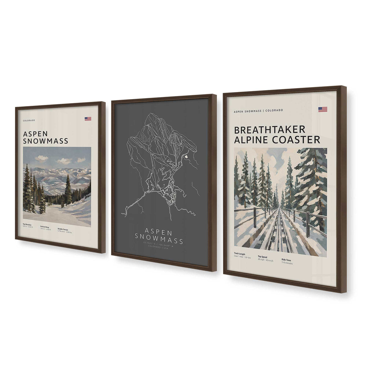[Color:Belvinder Brown], Picture of art in a Belvinder Brown frame at an angle