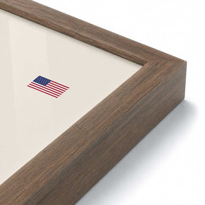 [Color:Walnut], Picture of art in a Walnut frame of the corner