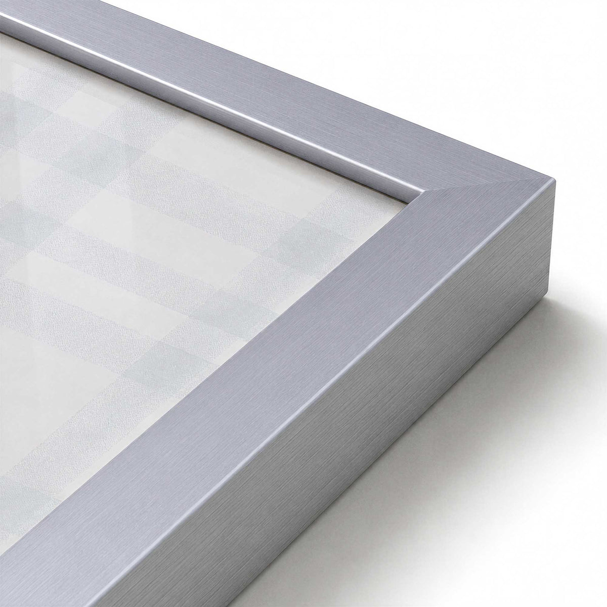 [Color:Polished Chrome], Picture of art in a Polished Chrome frame of the corner