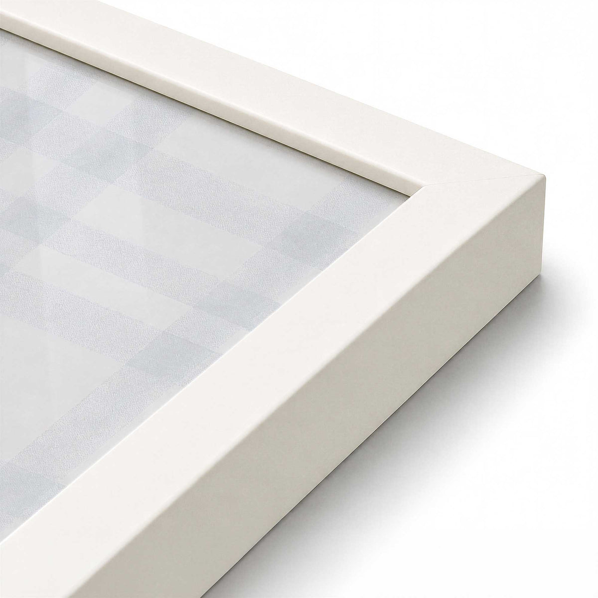 [Color:Opaque White], Picture of art in an Opaque White frame of the corner