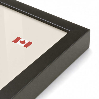 [Color:Satin Black], Picture of art in a Satin Black frame of the corner