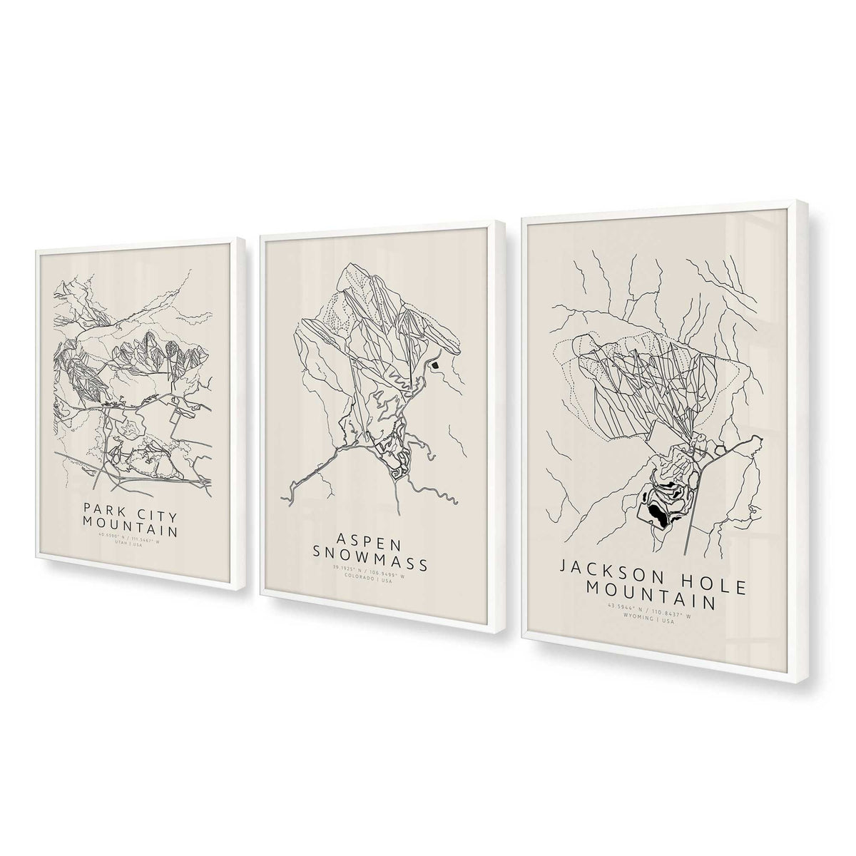 [Color:Opaque White], Picture of art in an Opaque White frame at an angle