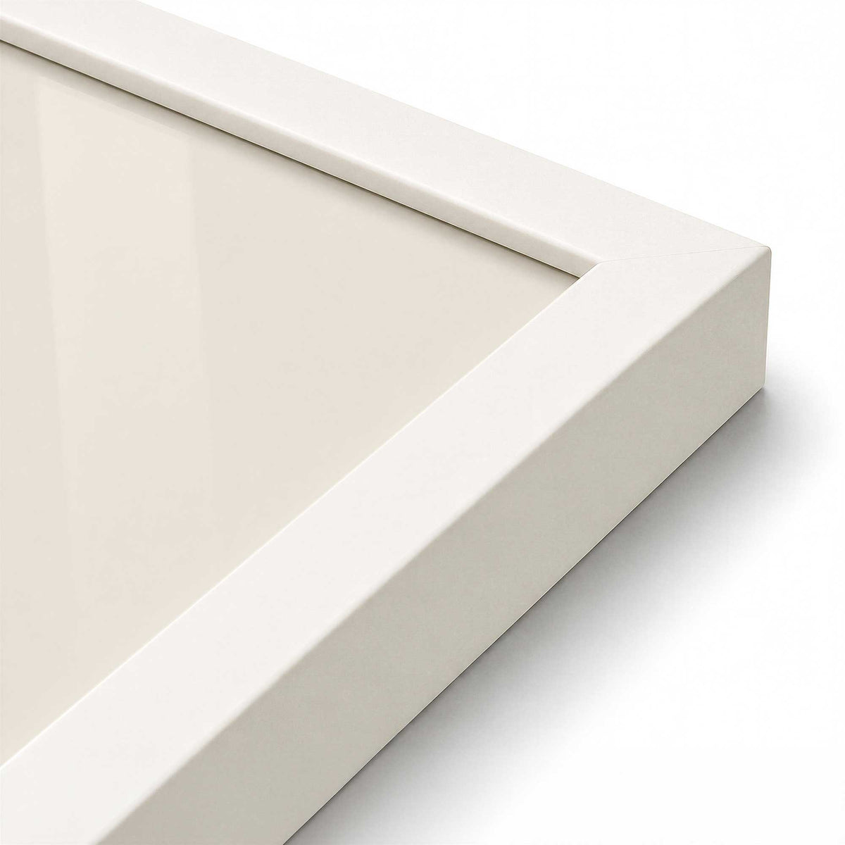 [Color:Opaque White], Picture of art in an Opaque White frame of the corner