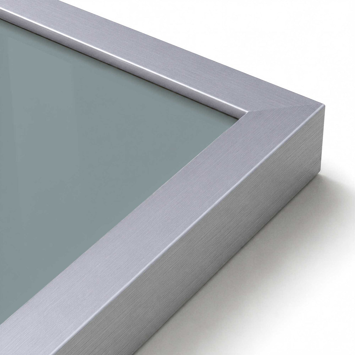 [Color:Polished Chrome], Picture of art in a Polished Chrome frame of the corner