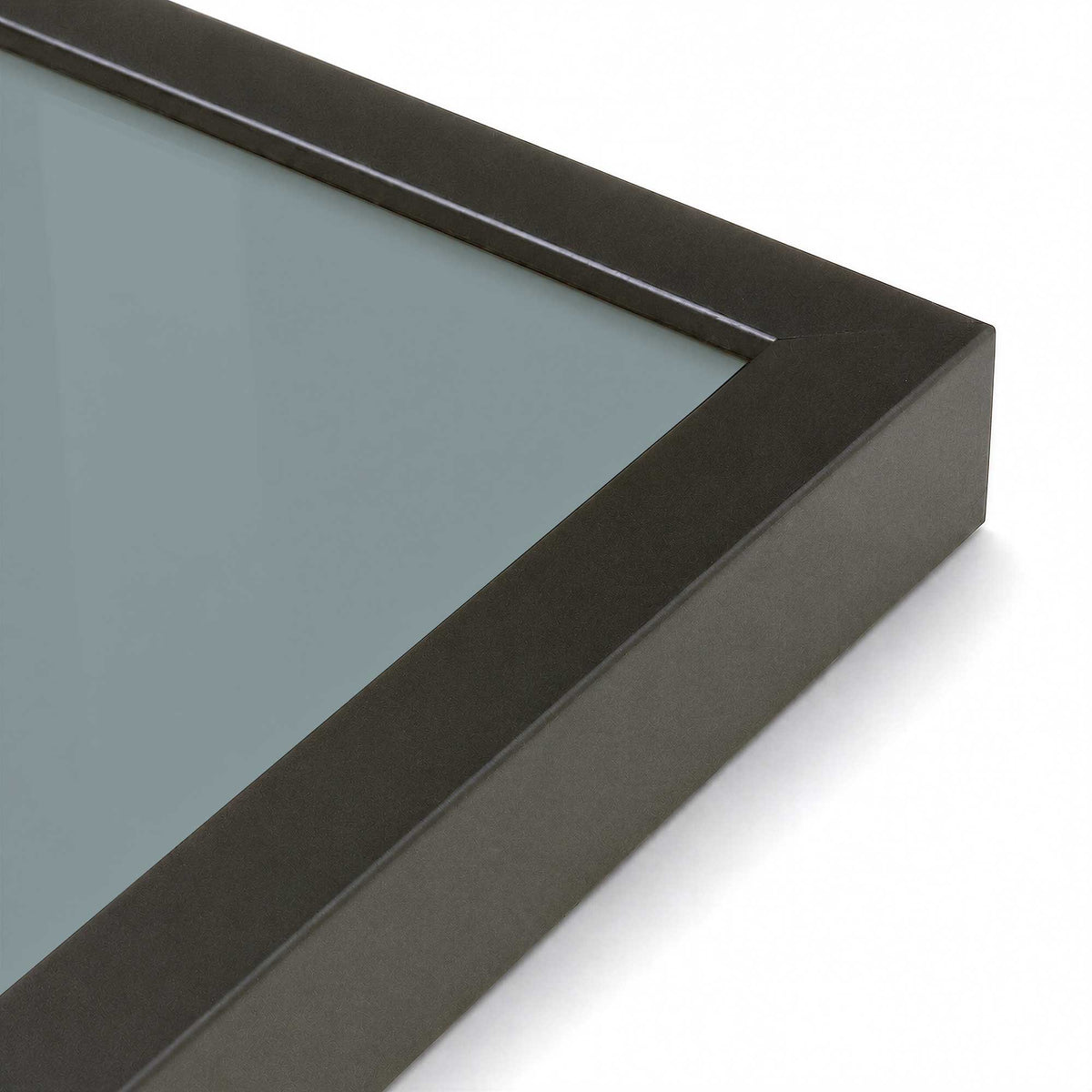 [Color:Satin Black], Picture of art in a Satin Black frame of the corner