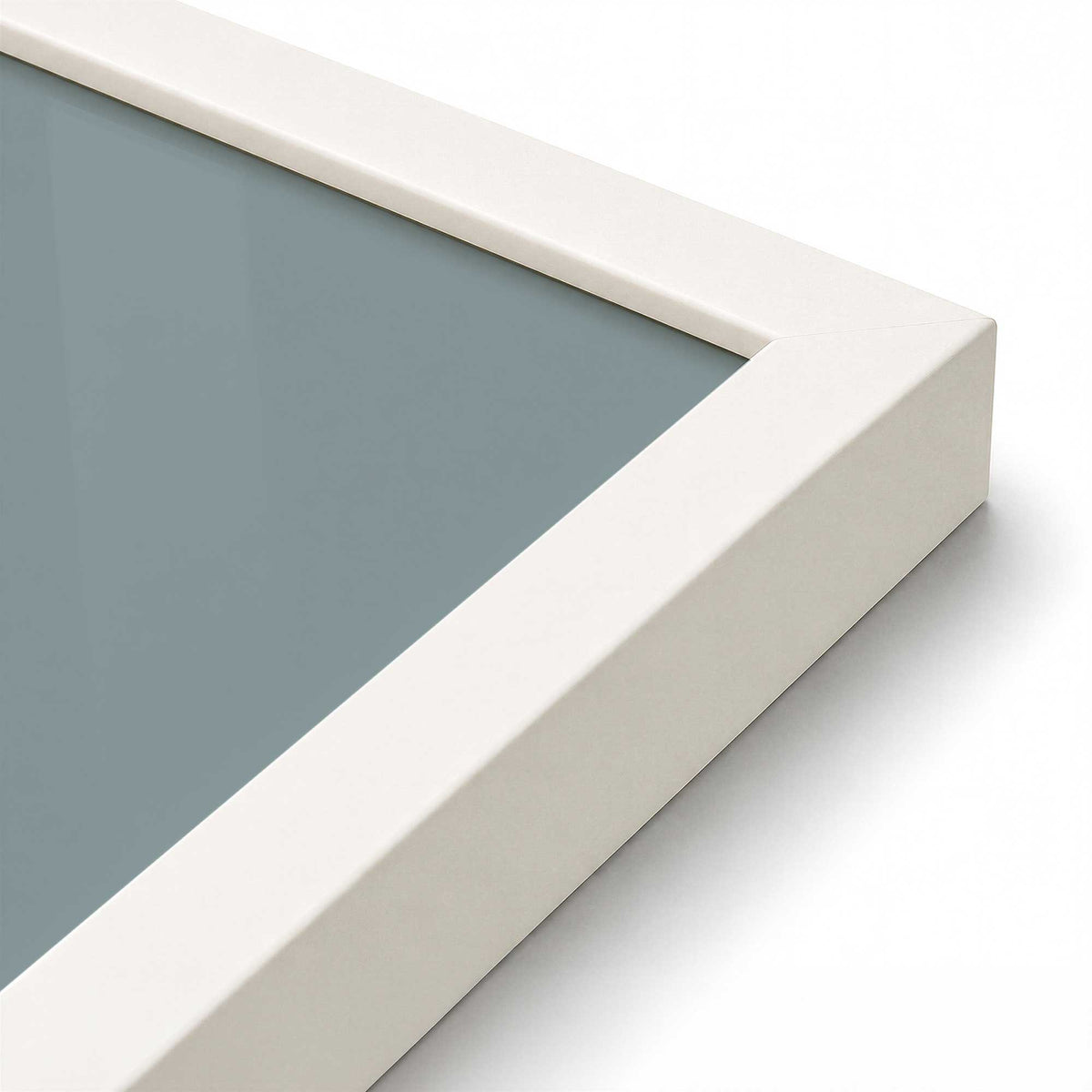 [Color:Opaque White], Picture of art in an Opaque White frame of the corner