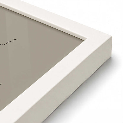 [Color:Opaque White], Picture of art in an Opaque White frame of the corner