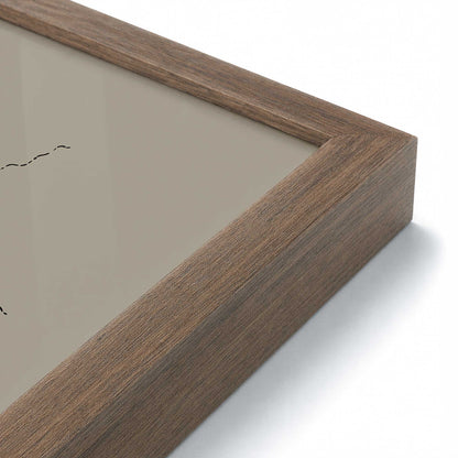 [Color:Walnut], Picture of art in a Walnut frame of the corner