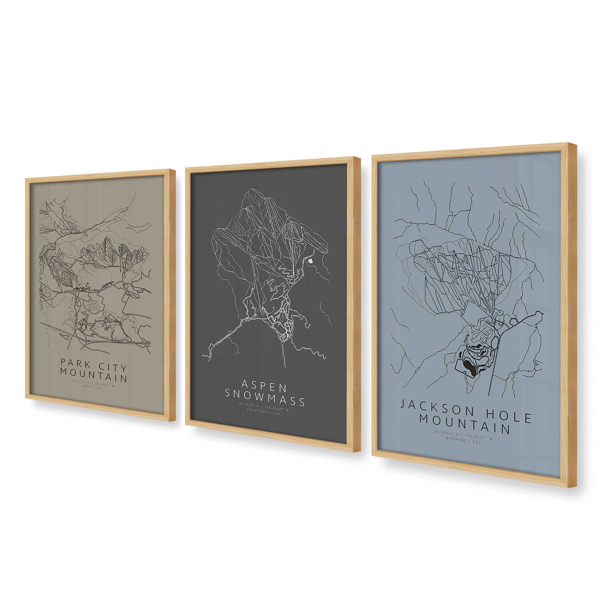 [Color:American Maple], Picture of art in an American Maple frame at an angle