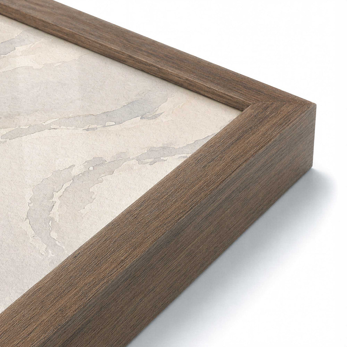 [Color:Walnut], Picture of art in a Walnut frame of the corner