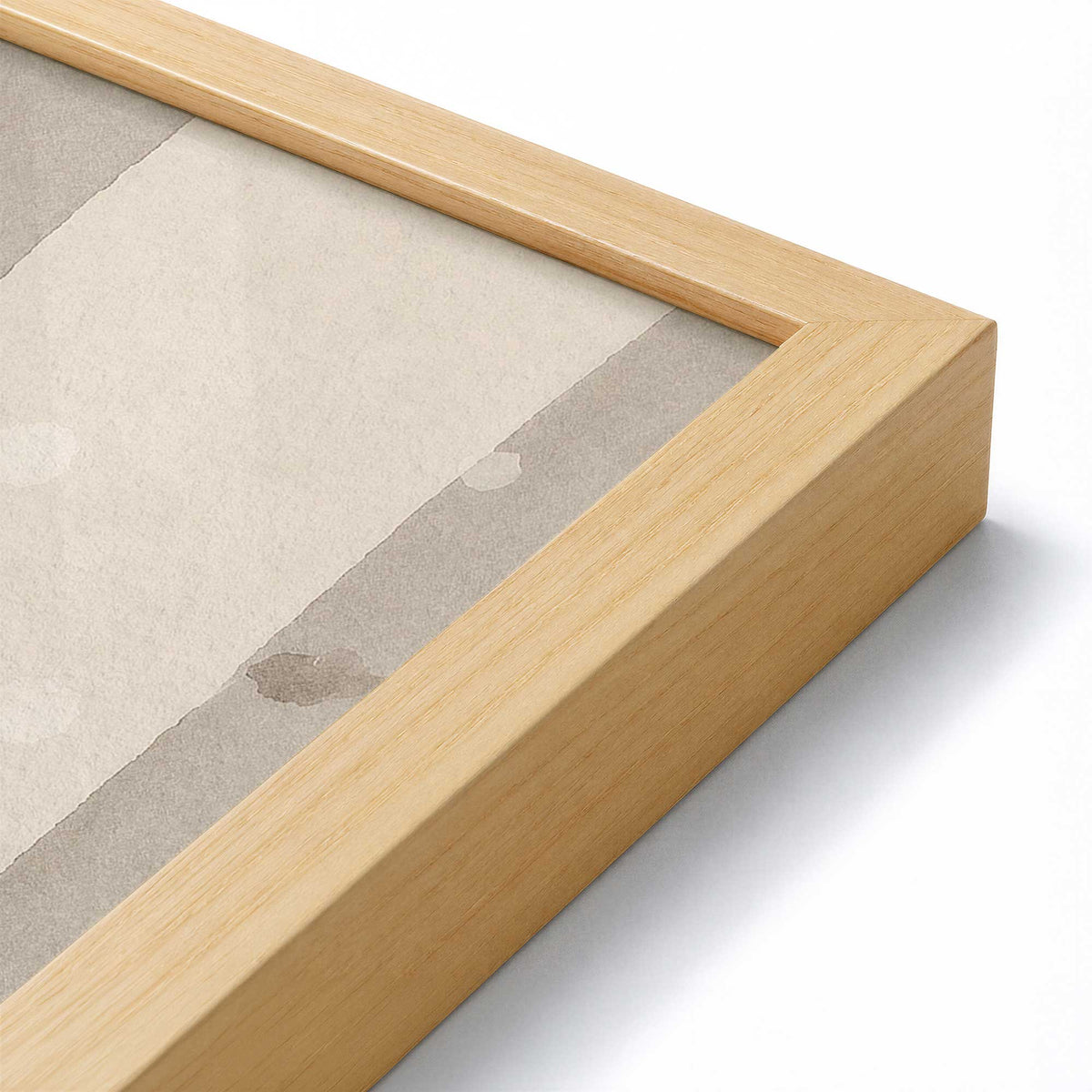 [Color:American Maple], Picture of art in an American Maple frame of the corner