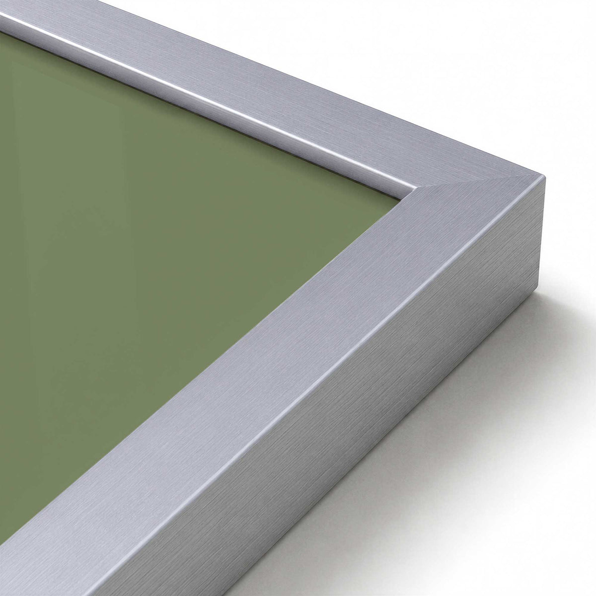 [Color:Polished Chrome], Picture of art in a Polished Chrome frame of the corner