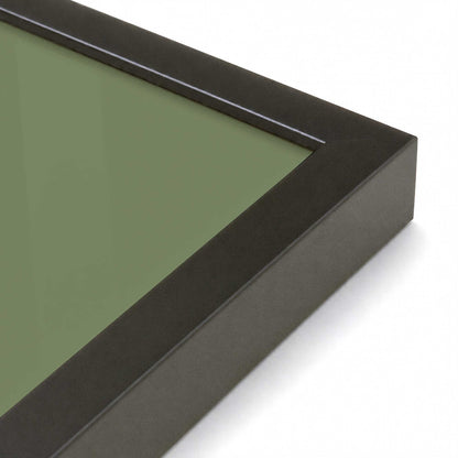 [Color:Satin Black], Picture of art in a Satin Black frame of the corner
