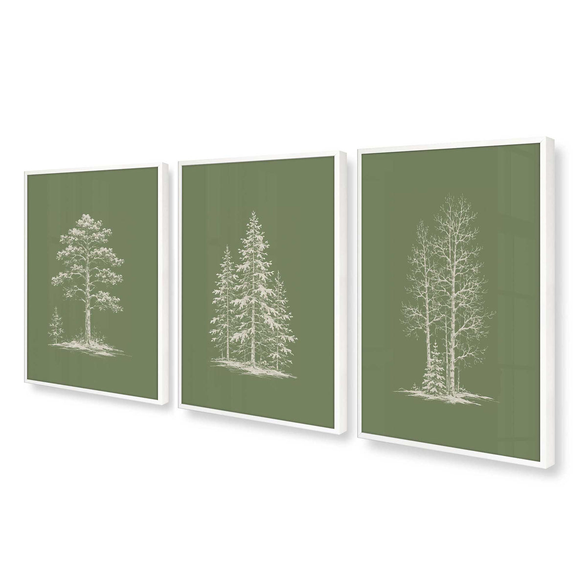 [Color:Opaque White], Picture of art in an Opaque White frame at an angle