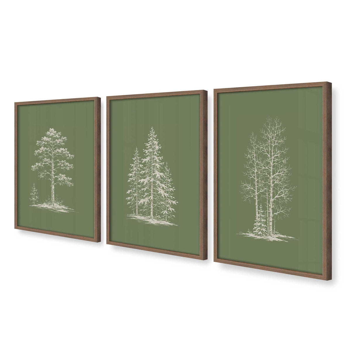 [Color:Walnut], Picture of art in a Walnut frame at an angle