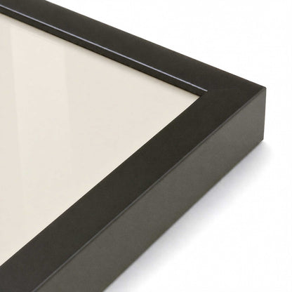 [Color:Satin Black], Picture of art in a Satin Black frame of the corner