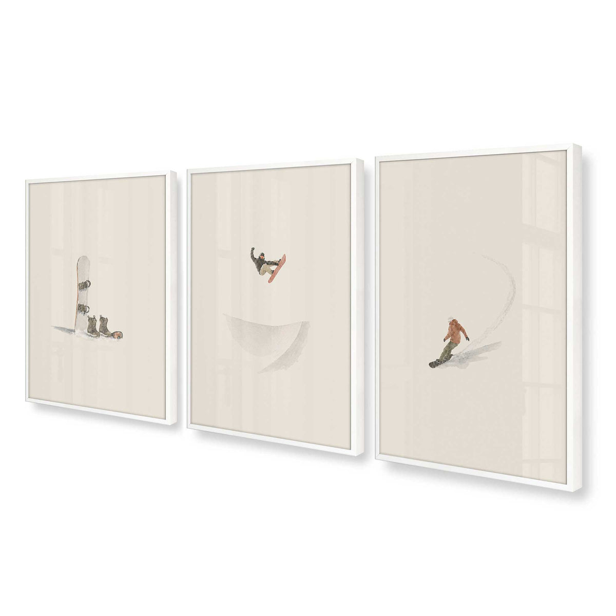 [Color:Opaque White], Picture of art in an Opaque White frame at an angle