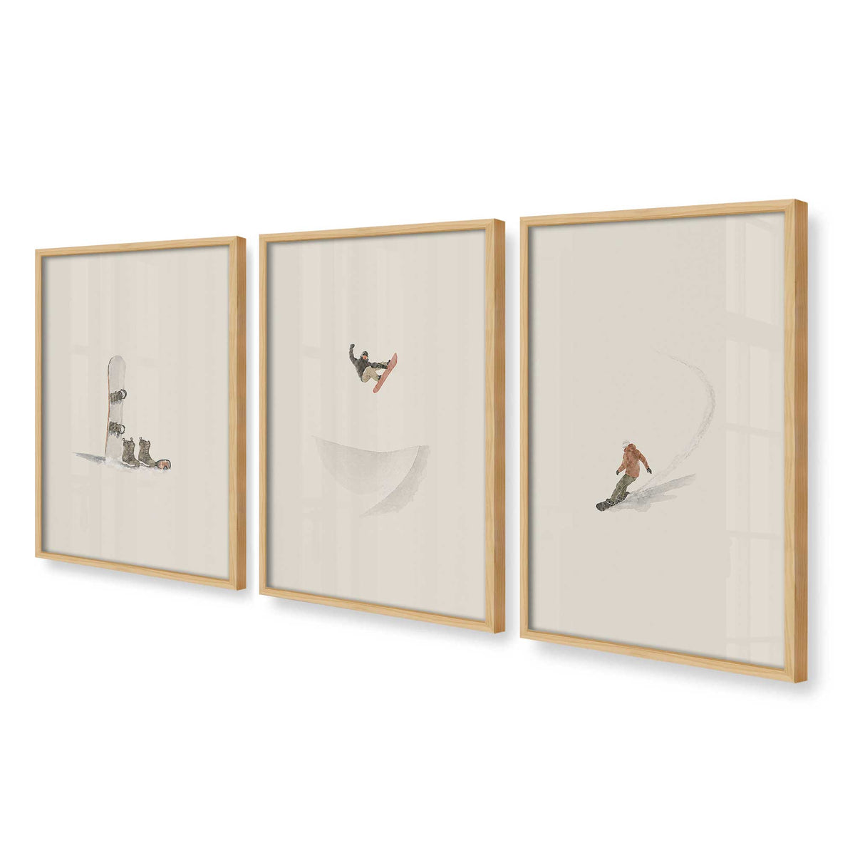 [Color:American Maple], Picture of art in an American Maple frame at an angle