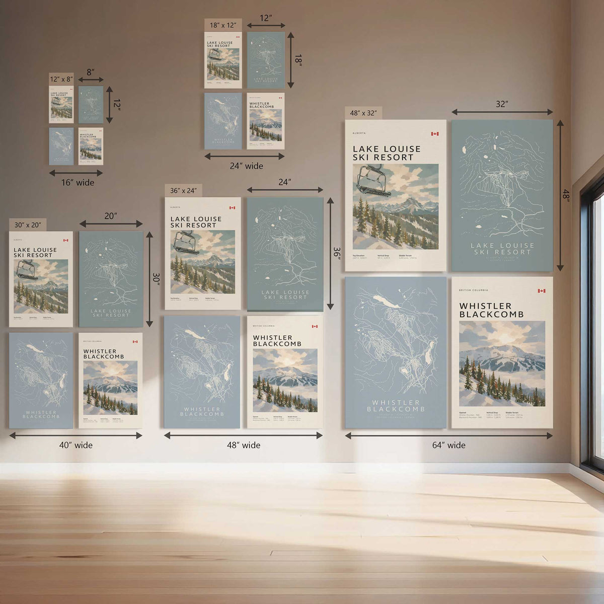 Cool Lines, Set of 4 Canvas Prints