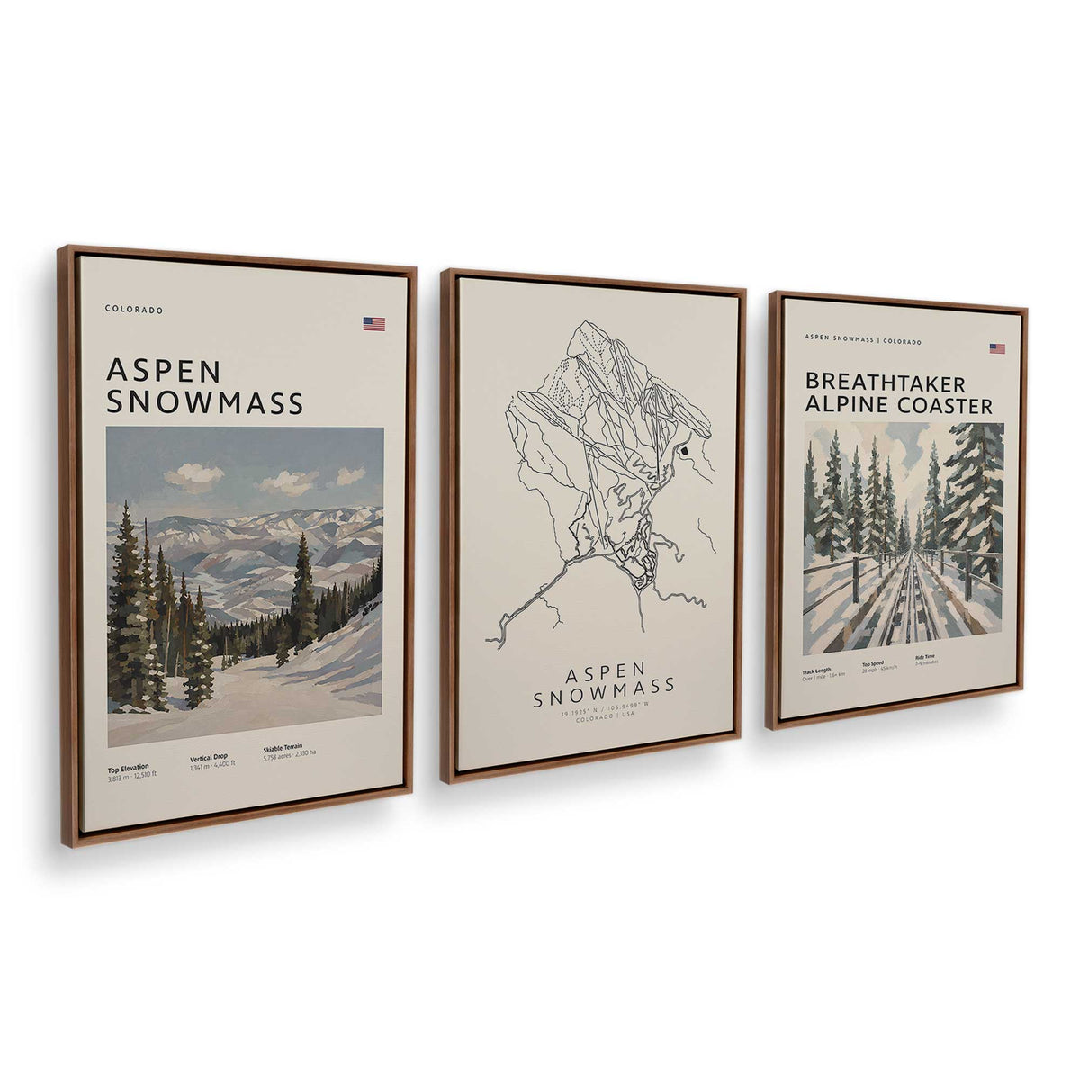 [Color:Walnut], Picture of art in a Walnut frame at an angle