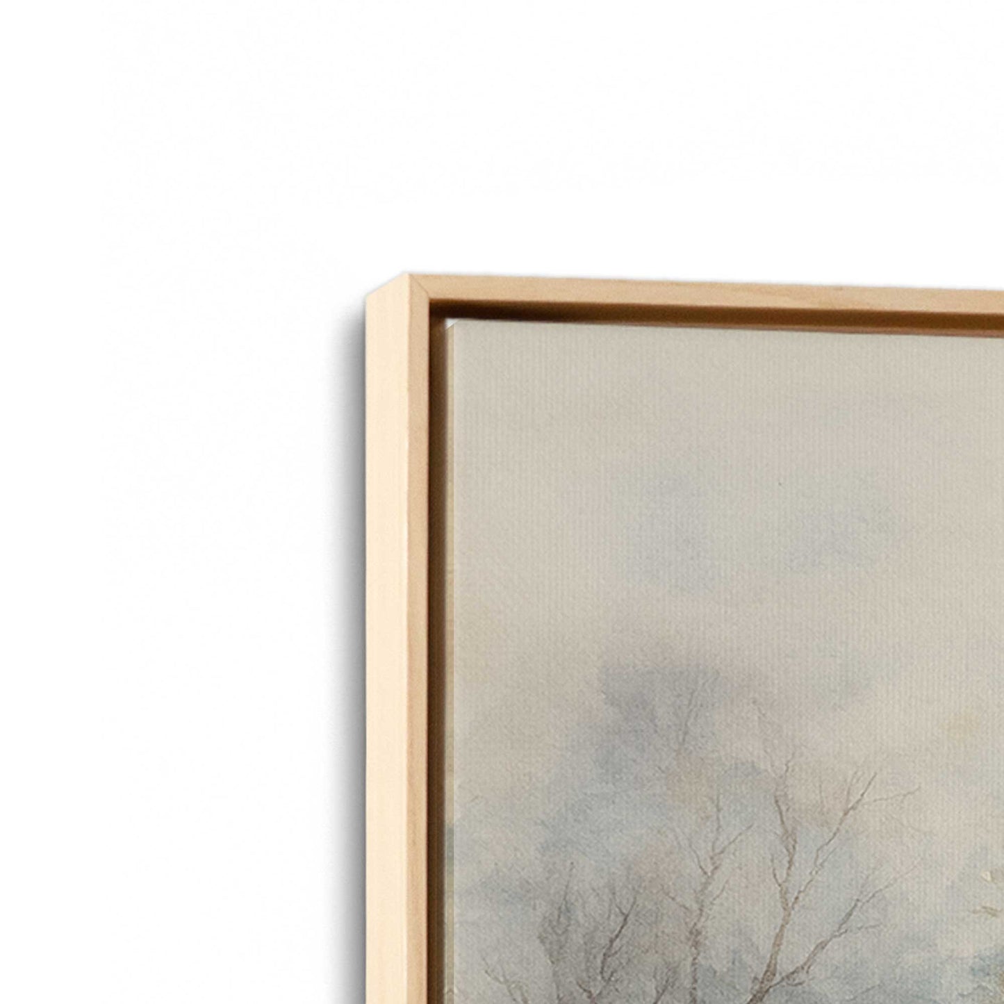 [Color:American Maple], Picture of art in a American Maple frame at an angle