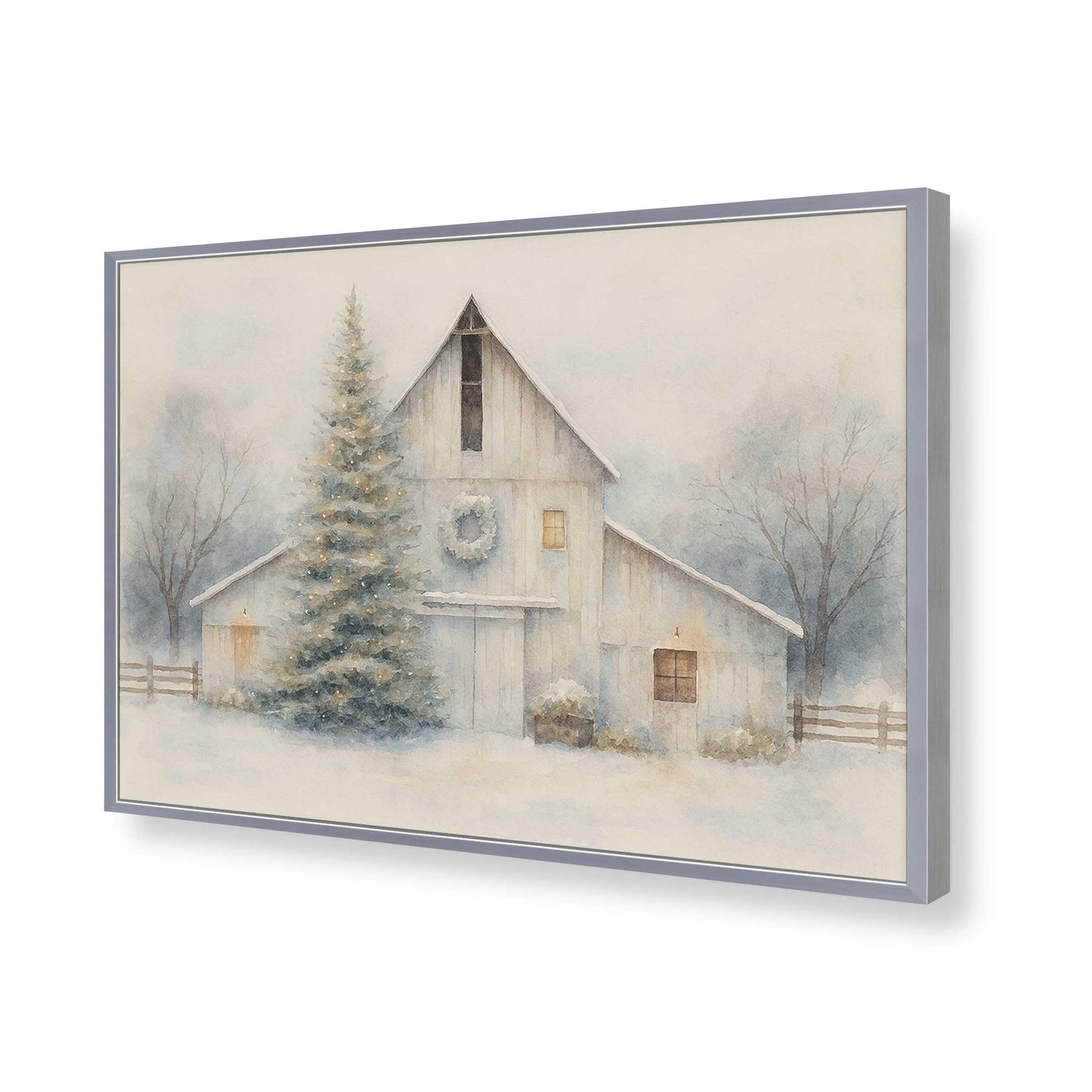 [Color:Polished Chrome], Picture of art in a Polished Chrome frame of the corner