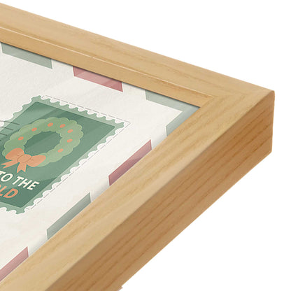 [Color:American Maple], Picture of art in a American Maple frame at an angle