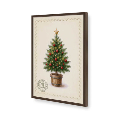 [Color:Brown], Picture of art in a Brown frame of the corner