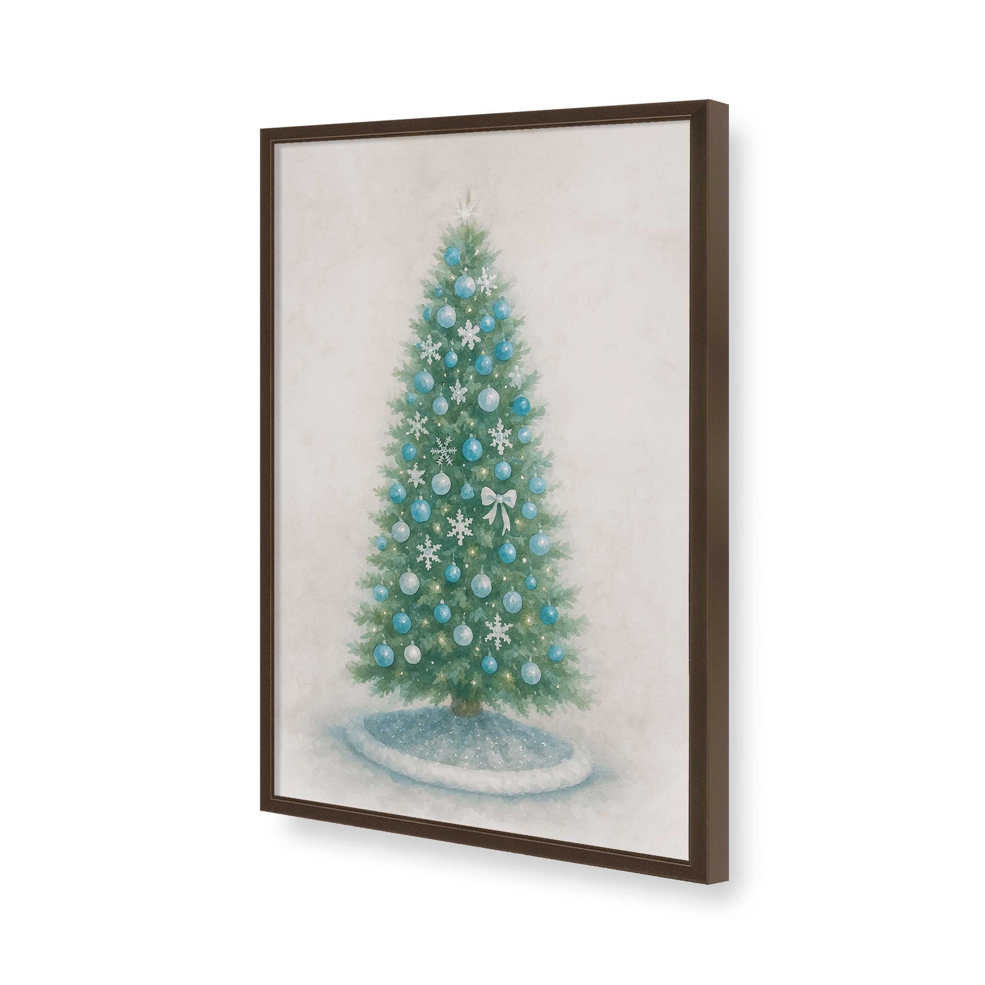 [Color:Brown], Picture of art in a Brown frame of the corner