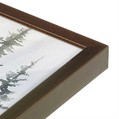 [Color:Brown], Picture of art in a Brown frame at an angle