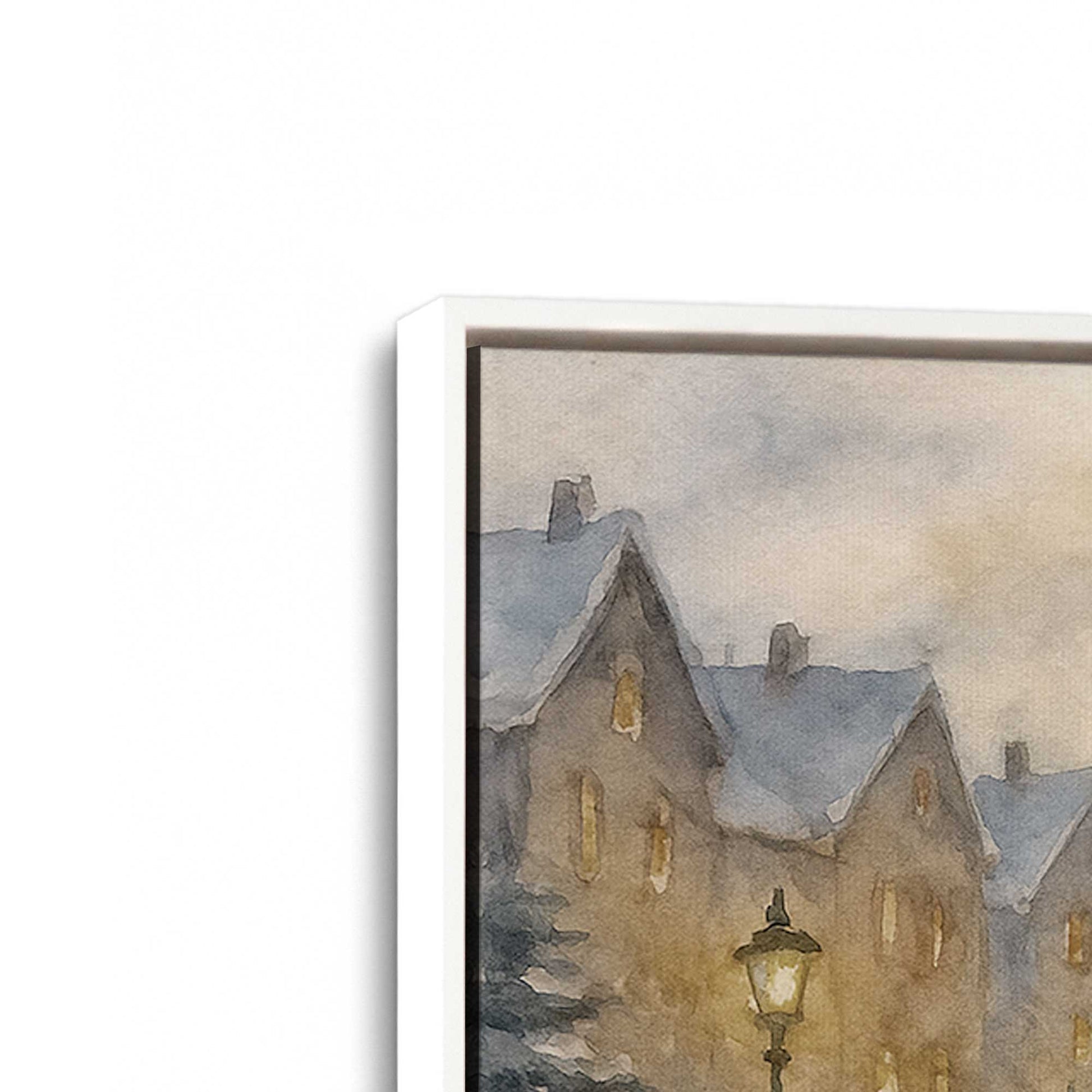[Color:Opaque White], Picture of art in a White frame at an angle