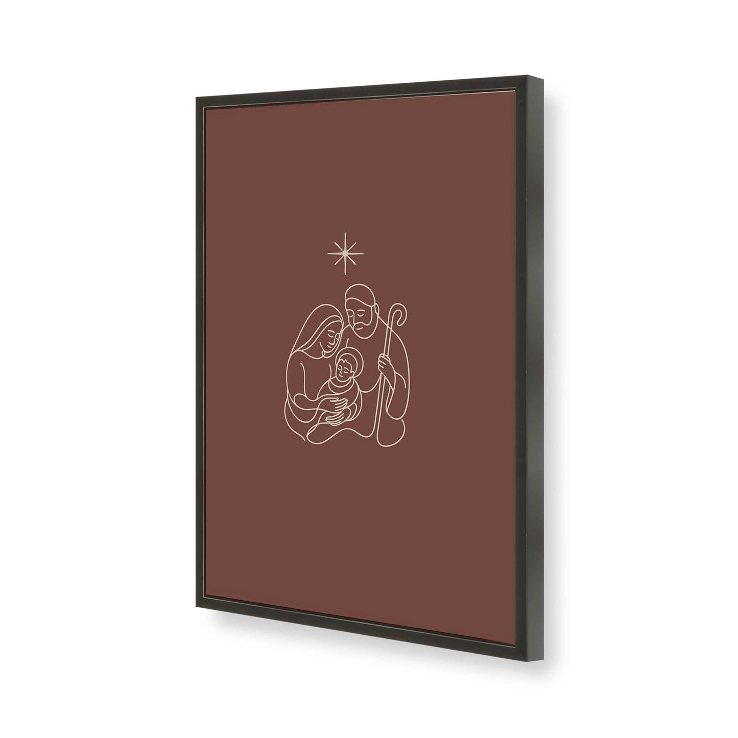 [Color:Satin Black], Picture of art in a Satin Black frame of the corner