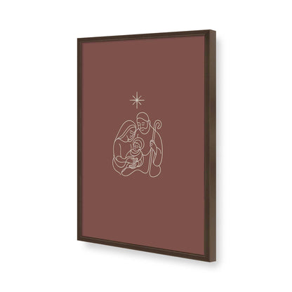[Color:Brown], Picture of art in a Brown frame of the corner