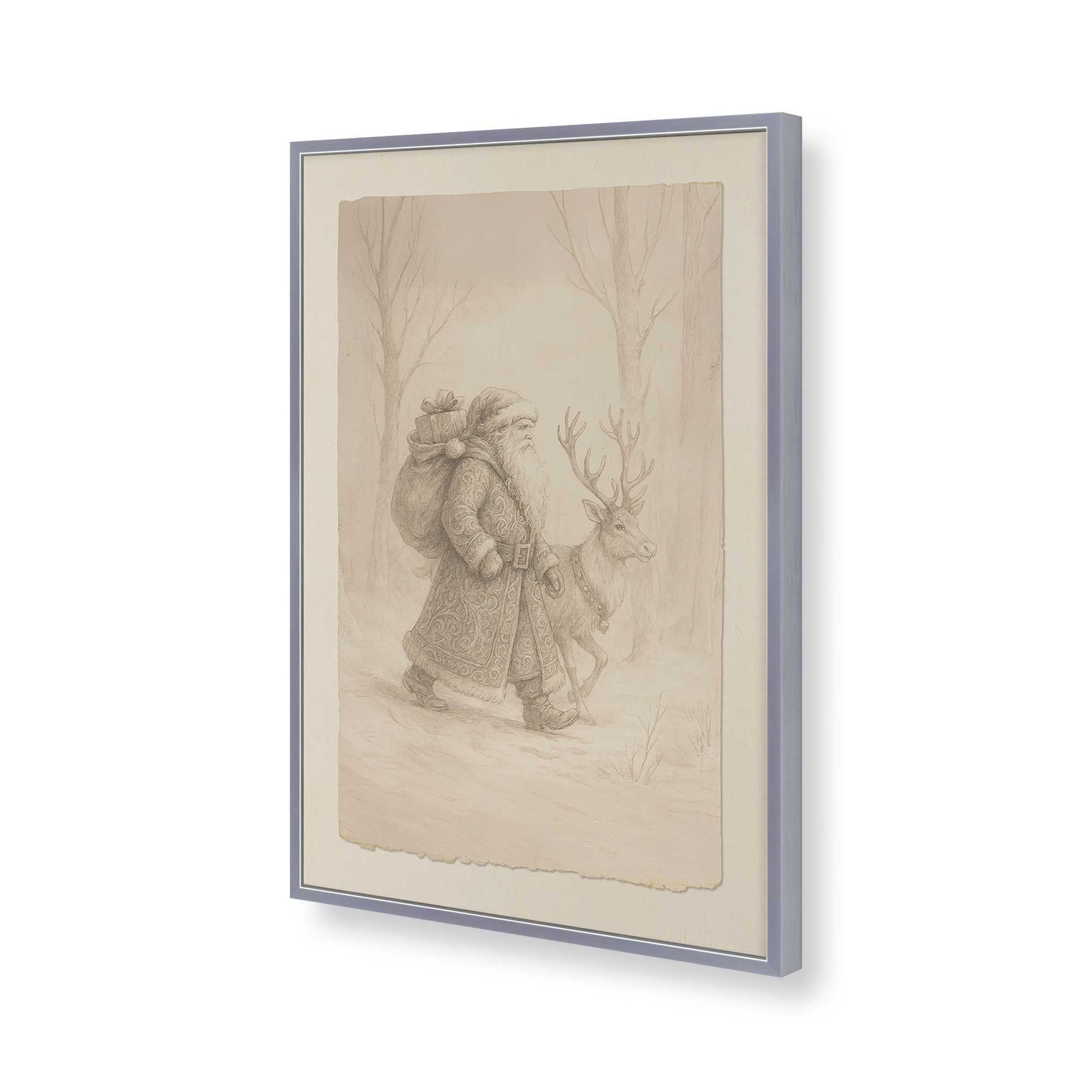 [Color:Polished Chrome], Picture of art in a Polished Chrome frame of the corner