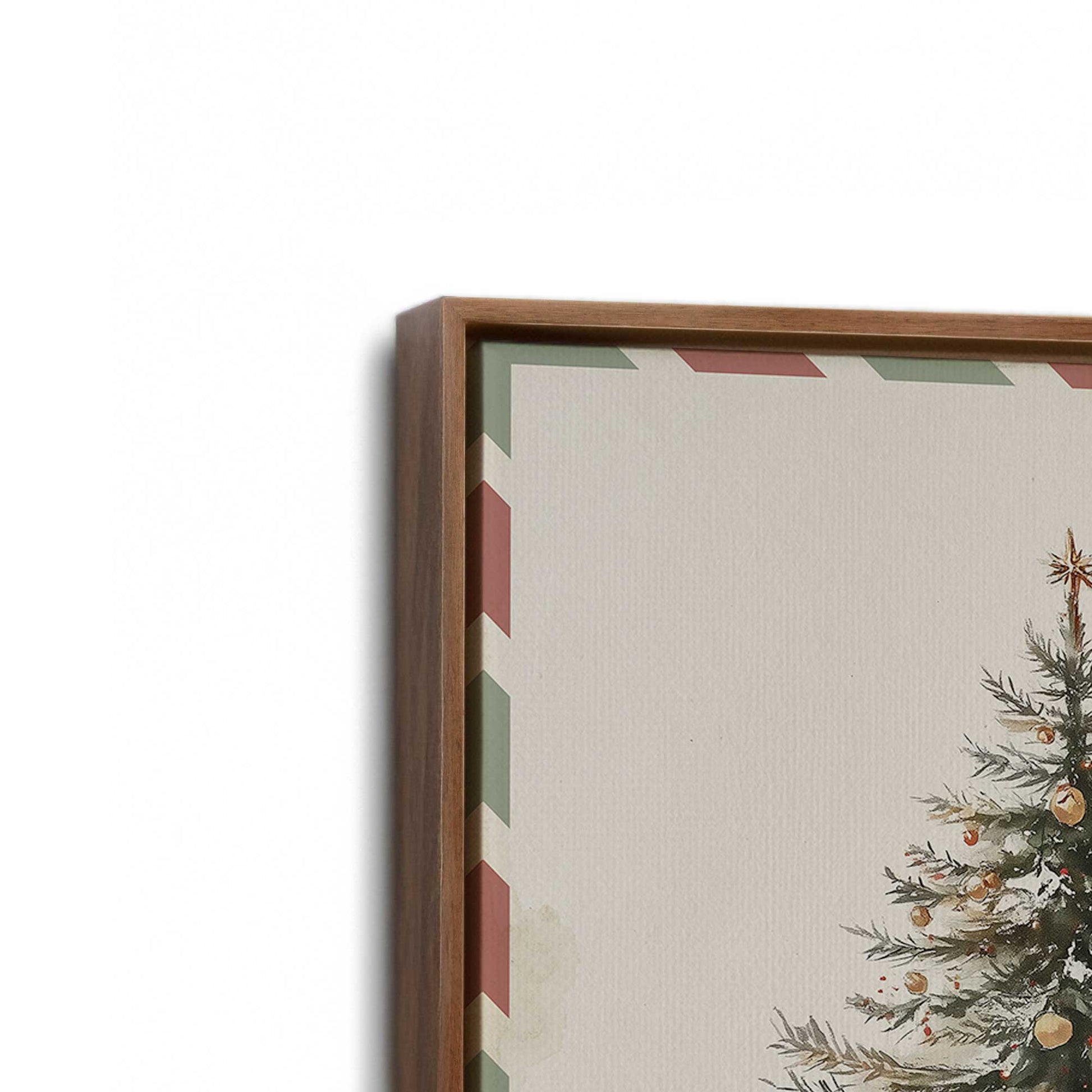 [Color:Walnut], Picture of art in a Walnut frame at an angle
